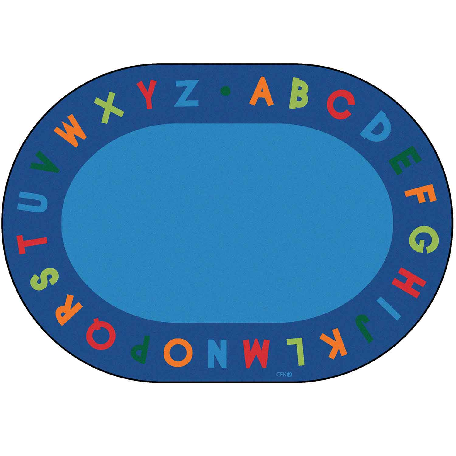 Alphabet Circletime Classroom Rug, Oval 8'3" x 11'8"
