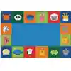 KIDSoft™ Baby Animals Border Rug, Primary Colors