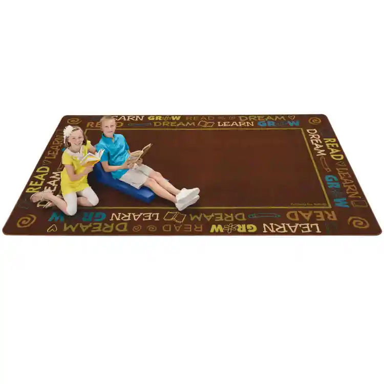 Read to Dream Border Classroom Rug, Nature's Colors