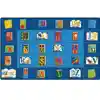 Reading By The Book Seating Classroom Rug, Rectangle 5'10" x 8'4"