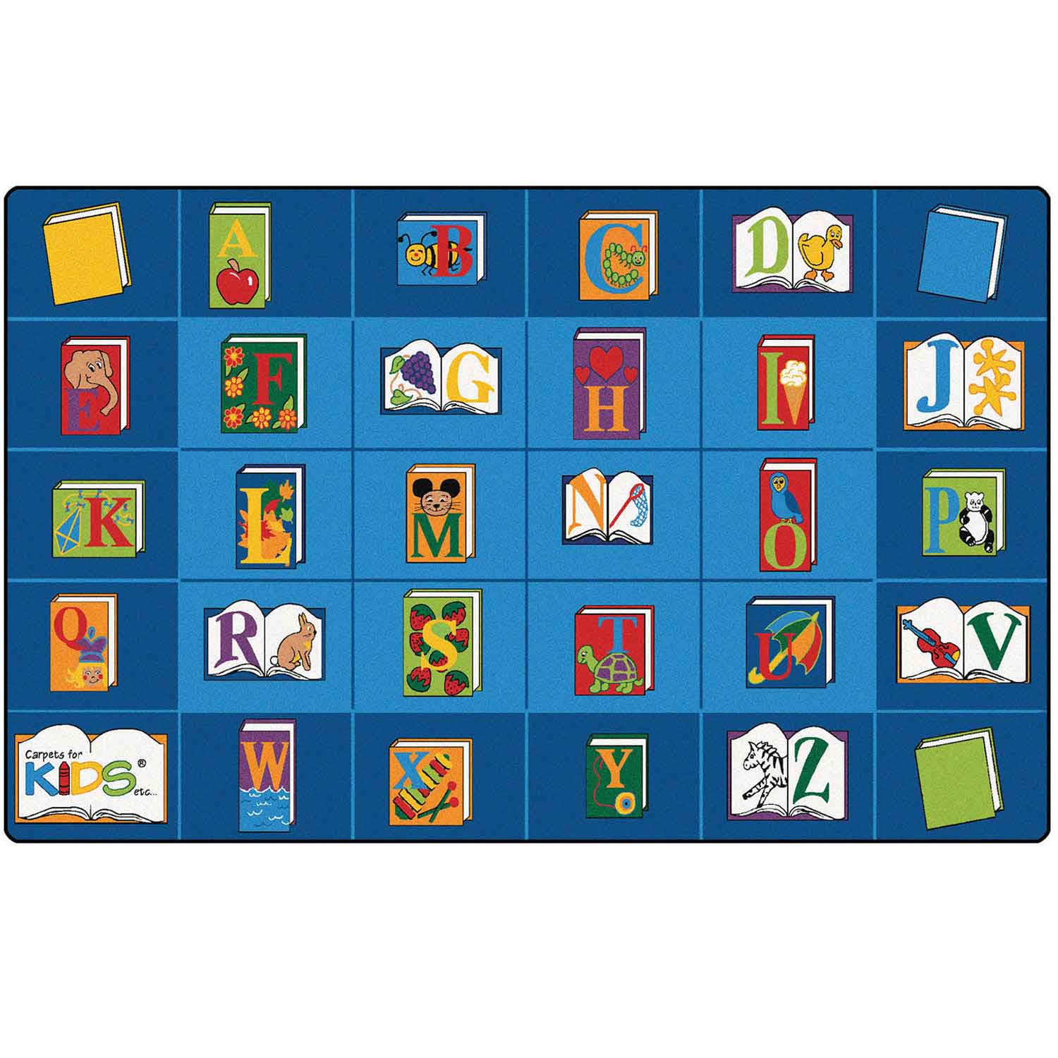 Reading By The Book Seating Classroom Rug, Rectangle 8'4" x 13'4"