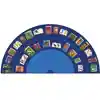 Reading By The Book Seating Classroom Rug, Semi-Circle 6'8" x 13'4"