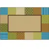 KIDSoft™ Pattern Blocks Rug, Nature's Colors, Rectangle 8' x 12'