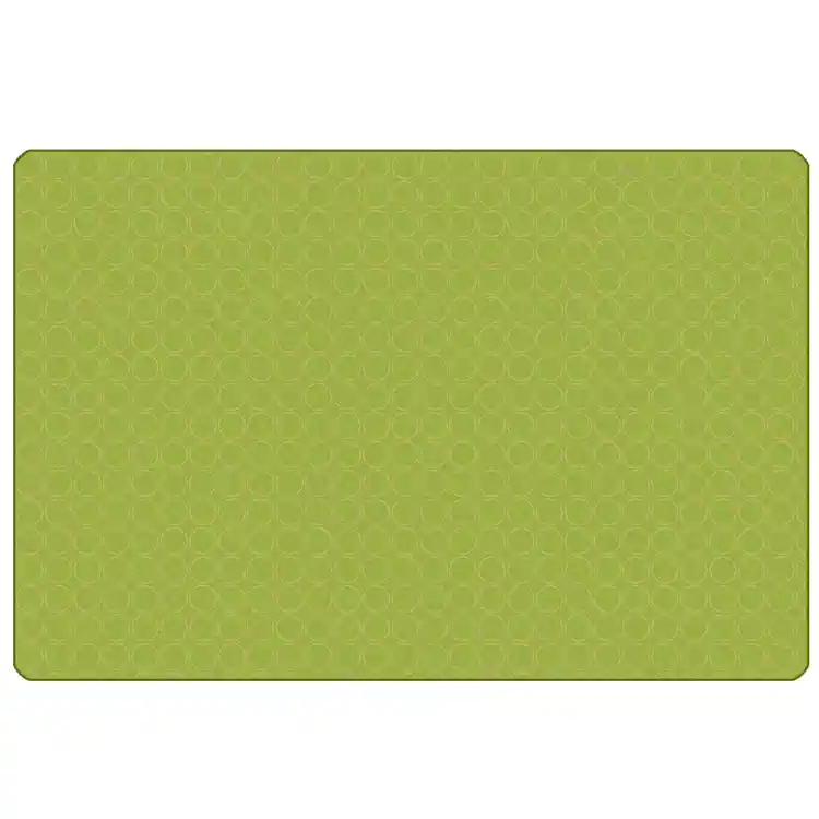 KIDSoft™ Comforting Circles Rug, Green Tan 6' x 9'