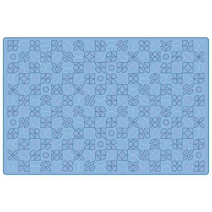Patterned Rug Rectangle Scandinavian Doodle Small Pattern Rug, Rectangle 4' x 6'