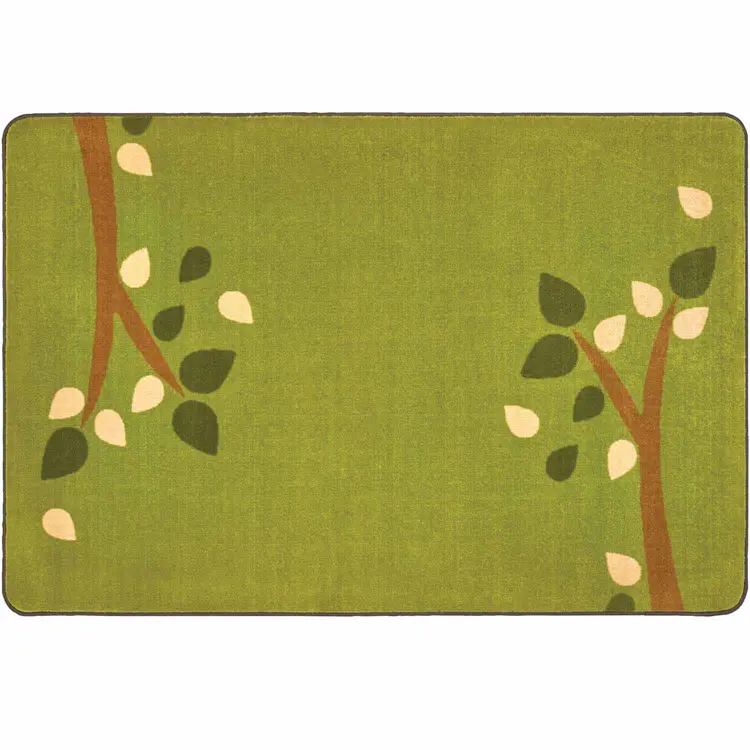 KIDSoft™ Branching Out Rug, Green, Rectangle 4' x 6'