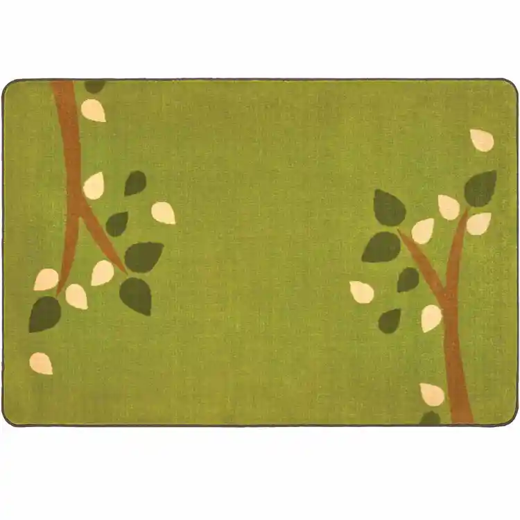 KIDSoft™ Branching Out Rug, Green, Rectangle 4' x 6'
