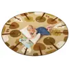 KIDSoft™ Tranquil Trees Rug, Tan, Round 6'