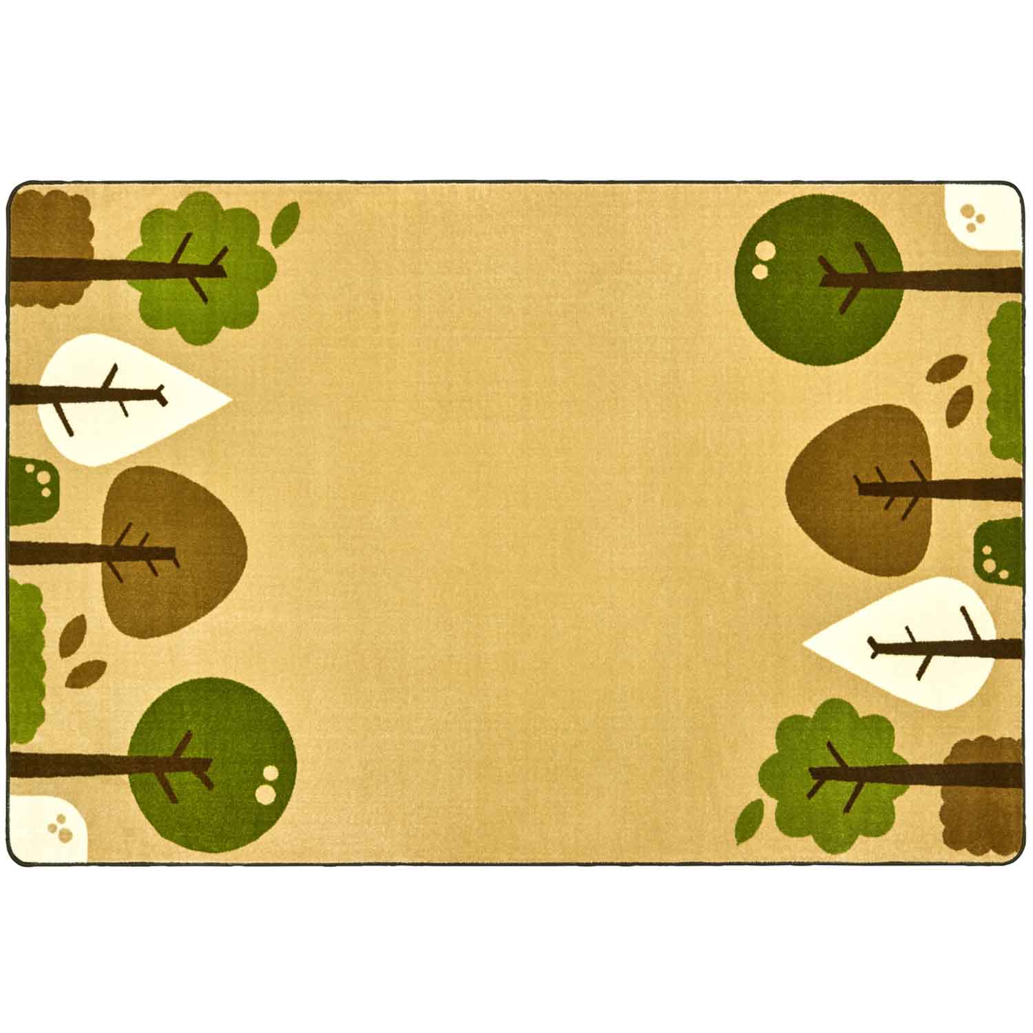 KIDSoft™ Tranquil Trees Rug, Tan, Rectangle 4' x 6'