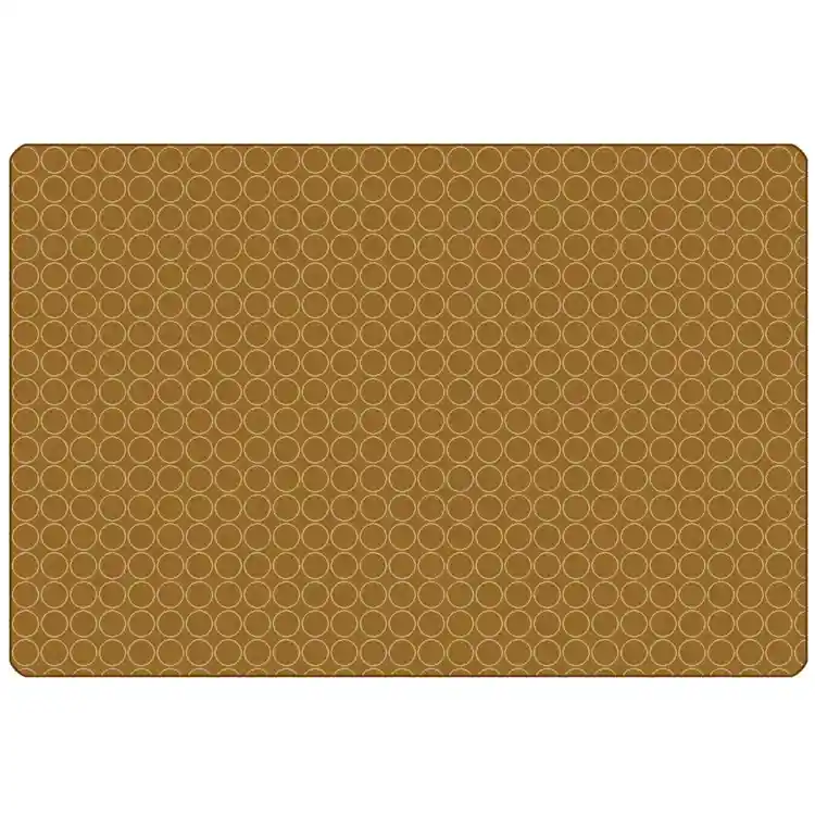 KIDSoft Comforting Circles, Rug Brown Tan 4 'x 6'