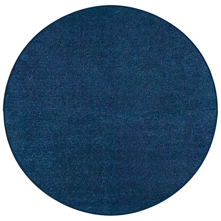 Mt. St. Helens Solid Color Classroom Carpet Collection, Blueberry, Round 6'