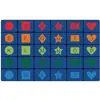 Simple Shapes Seating Classroom Rug, Rectangle 7'6" x 12'