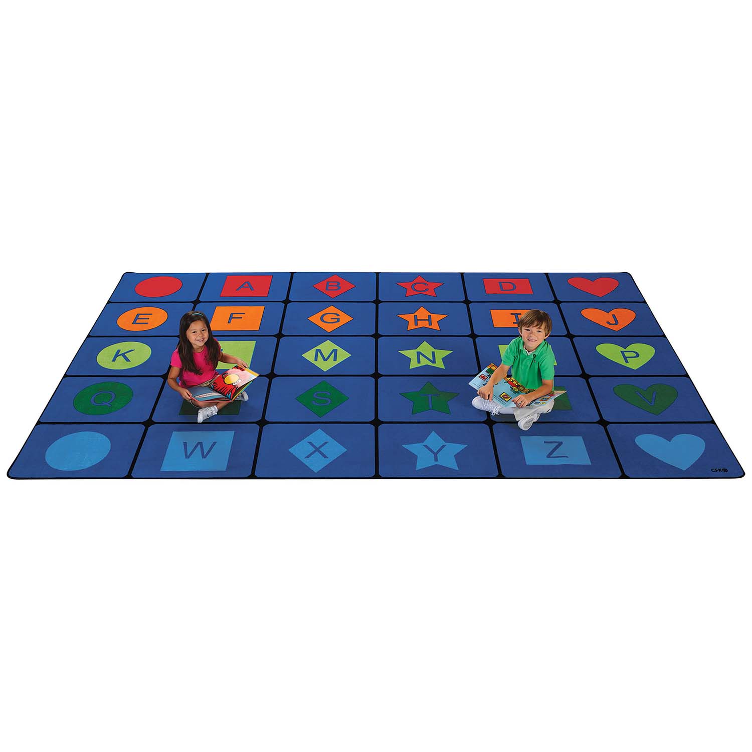 Simple Shapes Seating Classroom Rug
