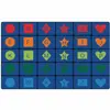 "Simple Shapes Seating Classroom Rug, Rectangle 8'4"" x 13'4"""