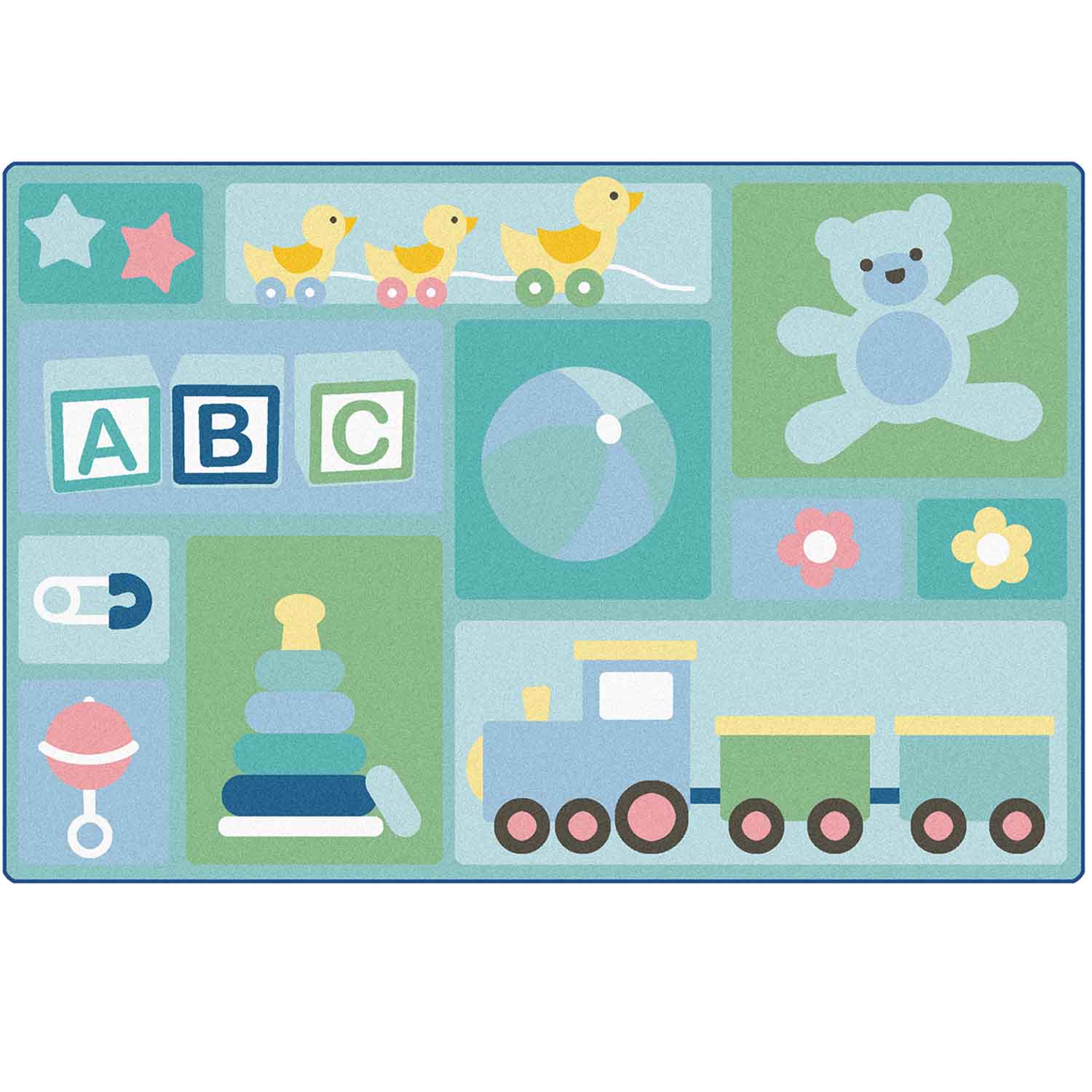 KIDSoft™ Baby's Basics Toddler Rug, Rectangle 4' x 6'