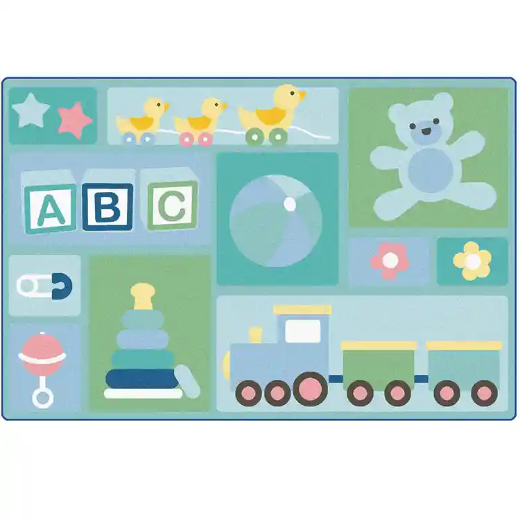 KIDSoft™ Baby's Basics Toddler Rug, Rectangle 4' x 6'