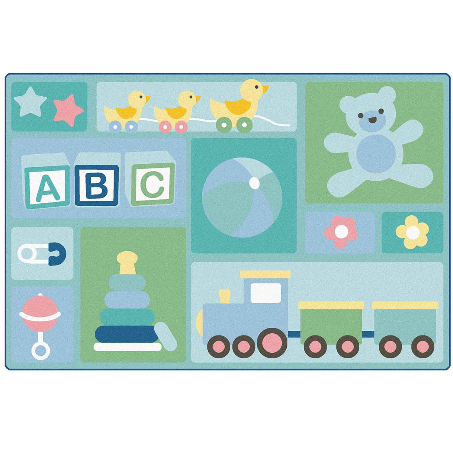 KIDSoft™ Baby's Basics Toddler Rug, Rectangle 6' x 9'