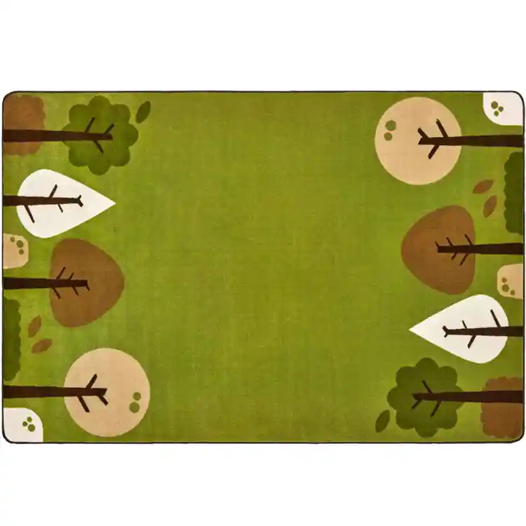 KIDSoft™ Tranquil Trees Rug, Green, Rectangle 4' x 6'