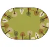 KIDSoft™ Tranquil Trees Rug, Green, Oval 4' x 6'