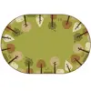 KIDSoft™ Tranquil Trees Rug, Green, Oval 6' x 9'