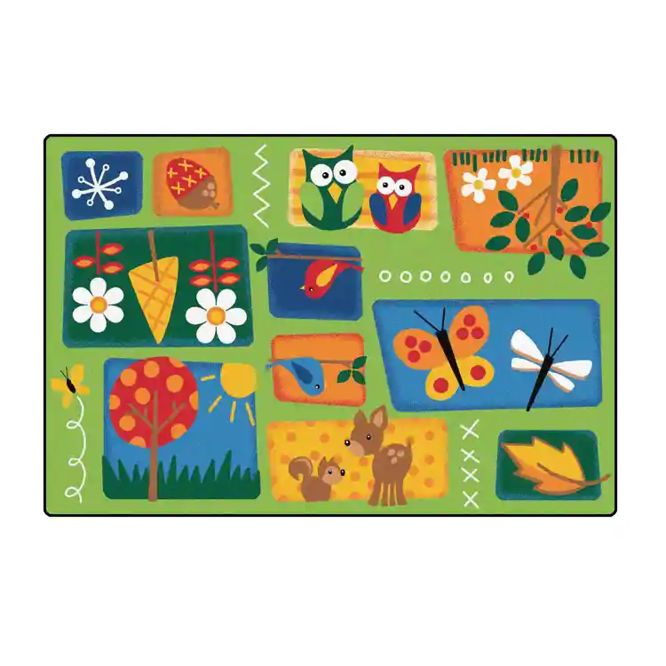 Nature's Toddler Classroom Rug, Rectangle 6' x 9'