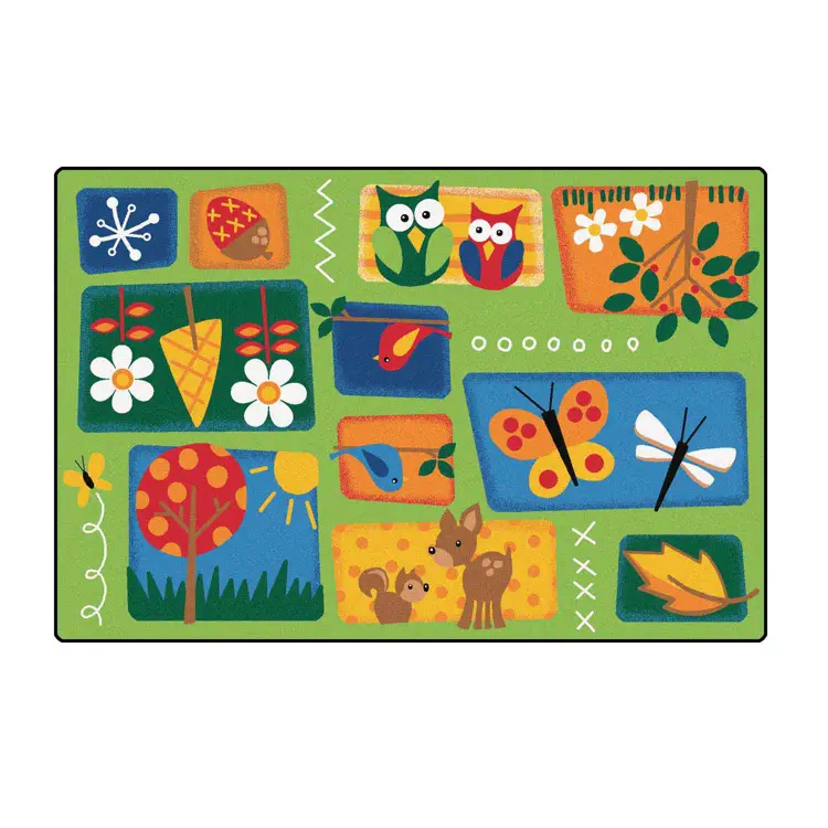 Nature's Toddler Classroom Rug, Rectangle 4' x 6'