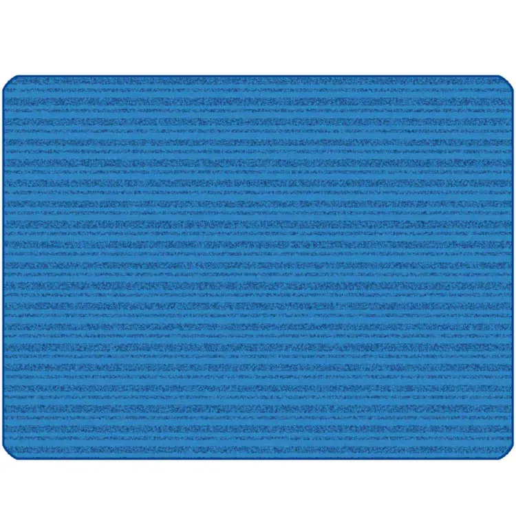 KIDSoft Subtle Stripes Rug Primary Blue 6' x 9'