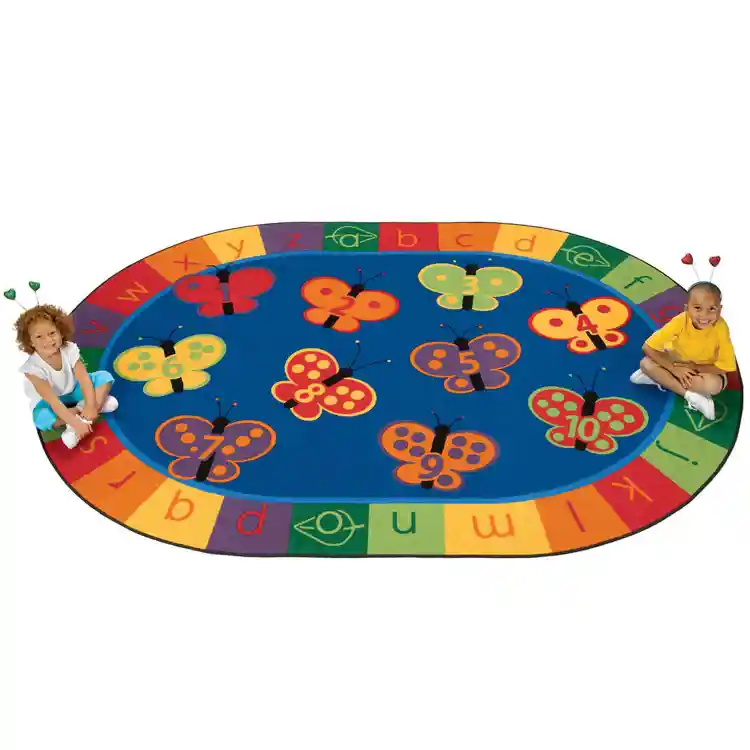 KIDSoft™ 123 ABC Butterfly Classroom Rug