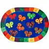KIDSoft™ 123 ABC Butterfly Classroom Rug, Oval 8' x 12'