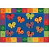 KIDSoft™ 123 ABC Butterfly Classroom Rug, Rectangle 6' x 9'