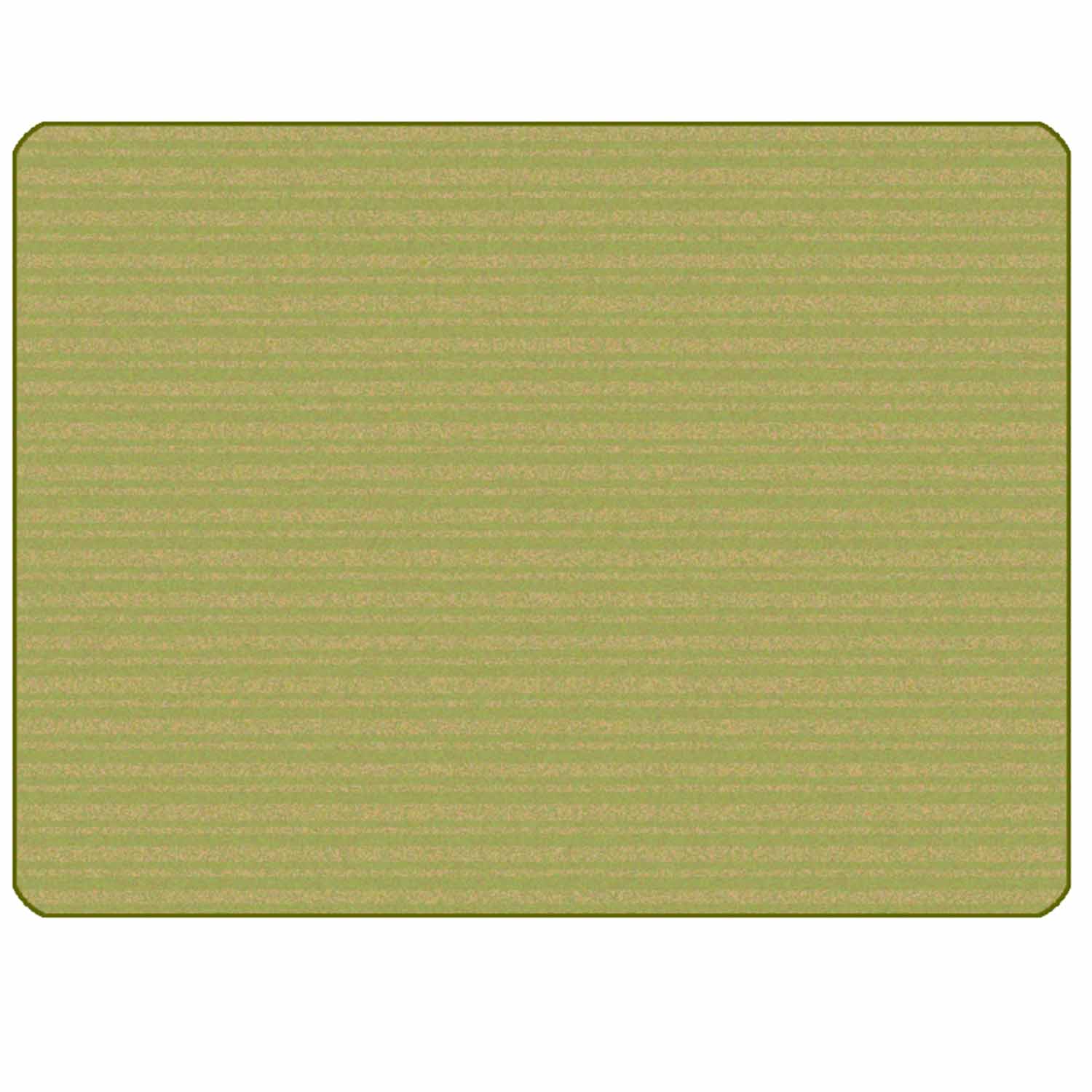 KIDSoft Subtle Stripes Rug Green Tan 6' x 9'