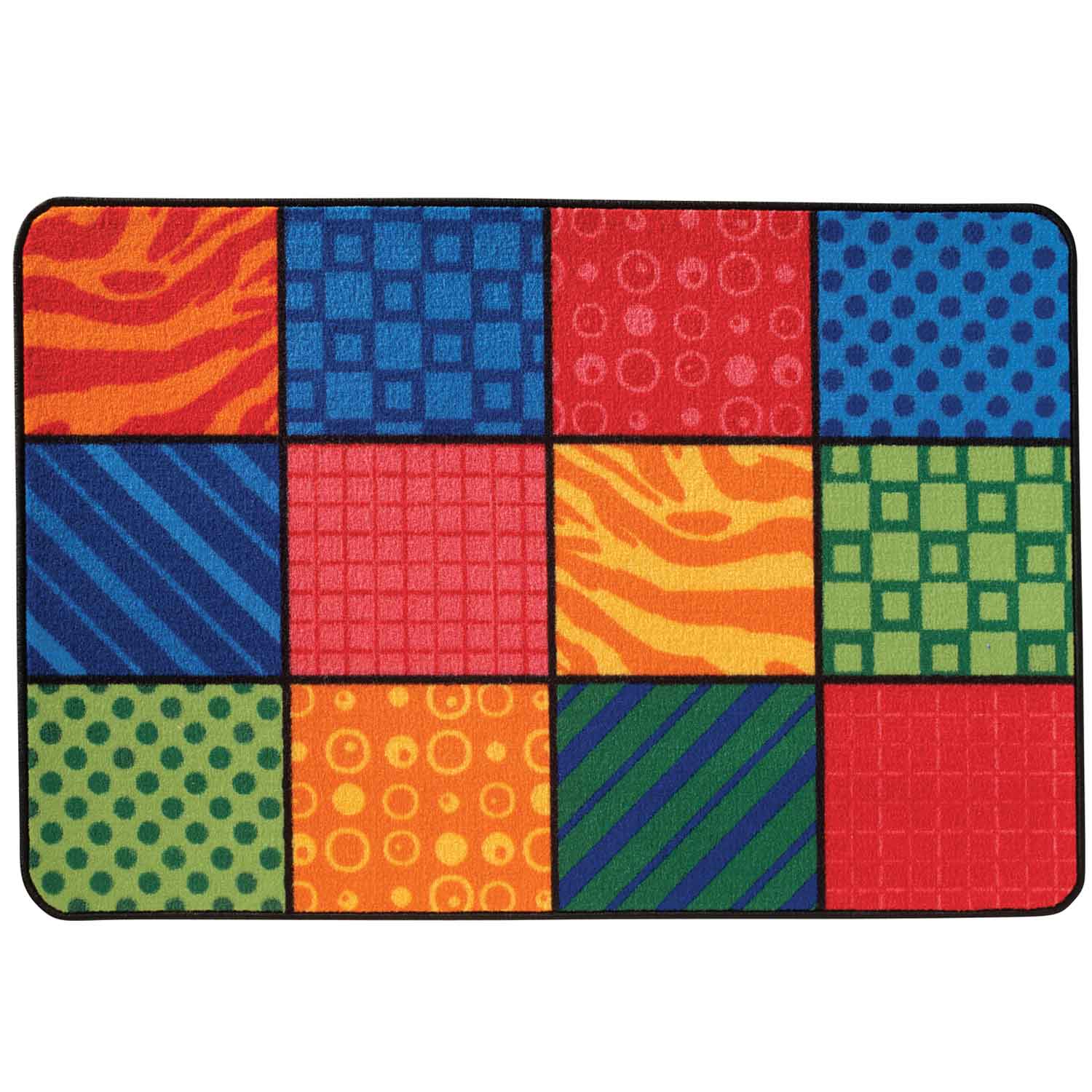 KID$ Value Classroom Rugs™, Patterns at Play, Rectangle 3' x 4'6"