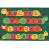 KID$ Value Classroom Rugs™, Caterpillar Friends Green, Rectangle 3' x 4'6"