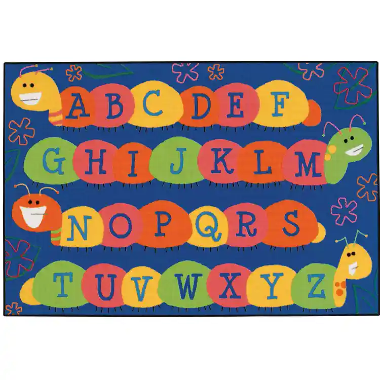 KID$ Value Classroom Rugs™, Caterpillar Friends Blue