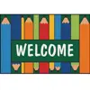 KID$ Value Classroom Rugs™, Colorful Pencils Welcome Rug, Rectangle 3' x 4'6"