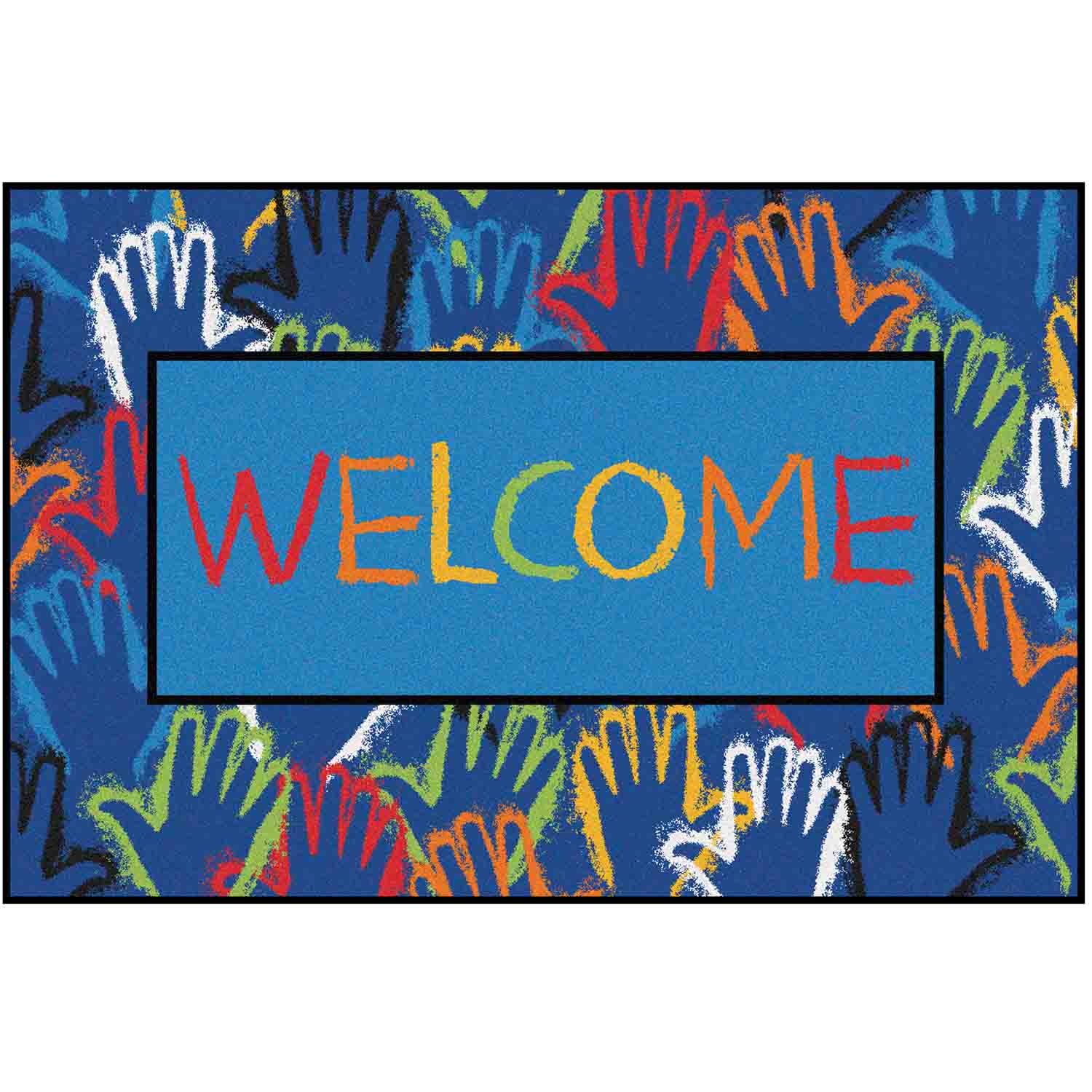 KID$ Value Classroom Rugs™, Hands Together, Rectangle 3' x 4'6"