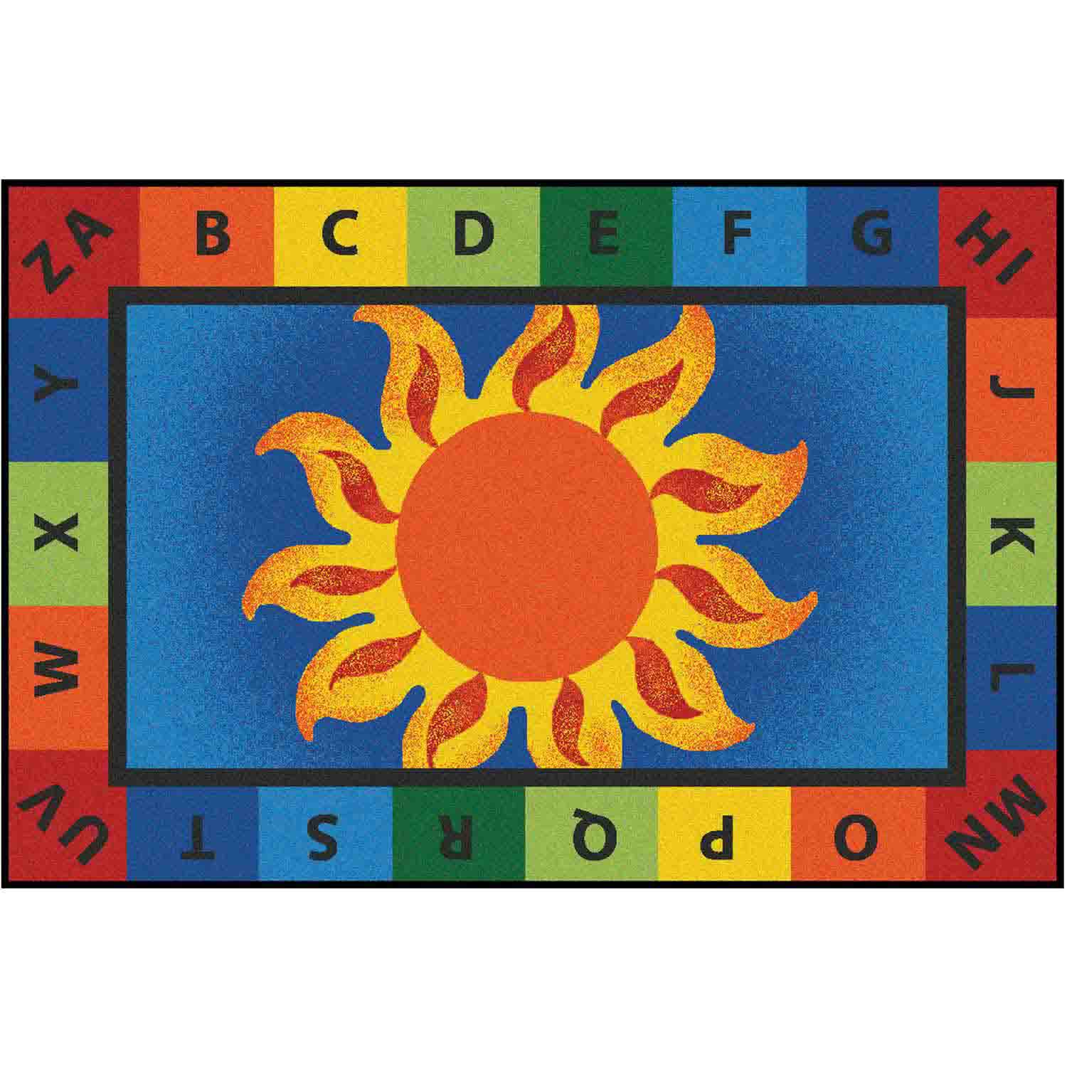 KID$ Value Classroom Rugs™, Alphabet Sunny Day, Rectangle 3' x 4'6"