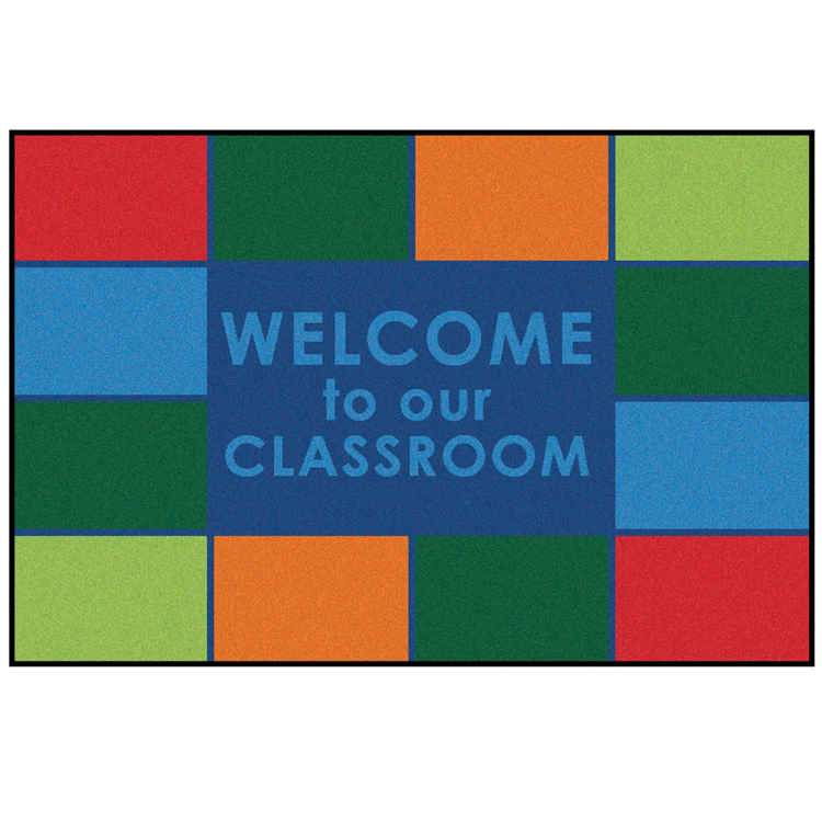 KID$ Value Classroom Rugs™, Classroom Welcome Rug, Rectangle 3' x 4'6"