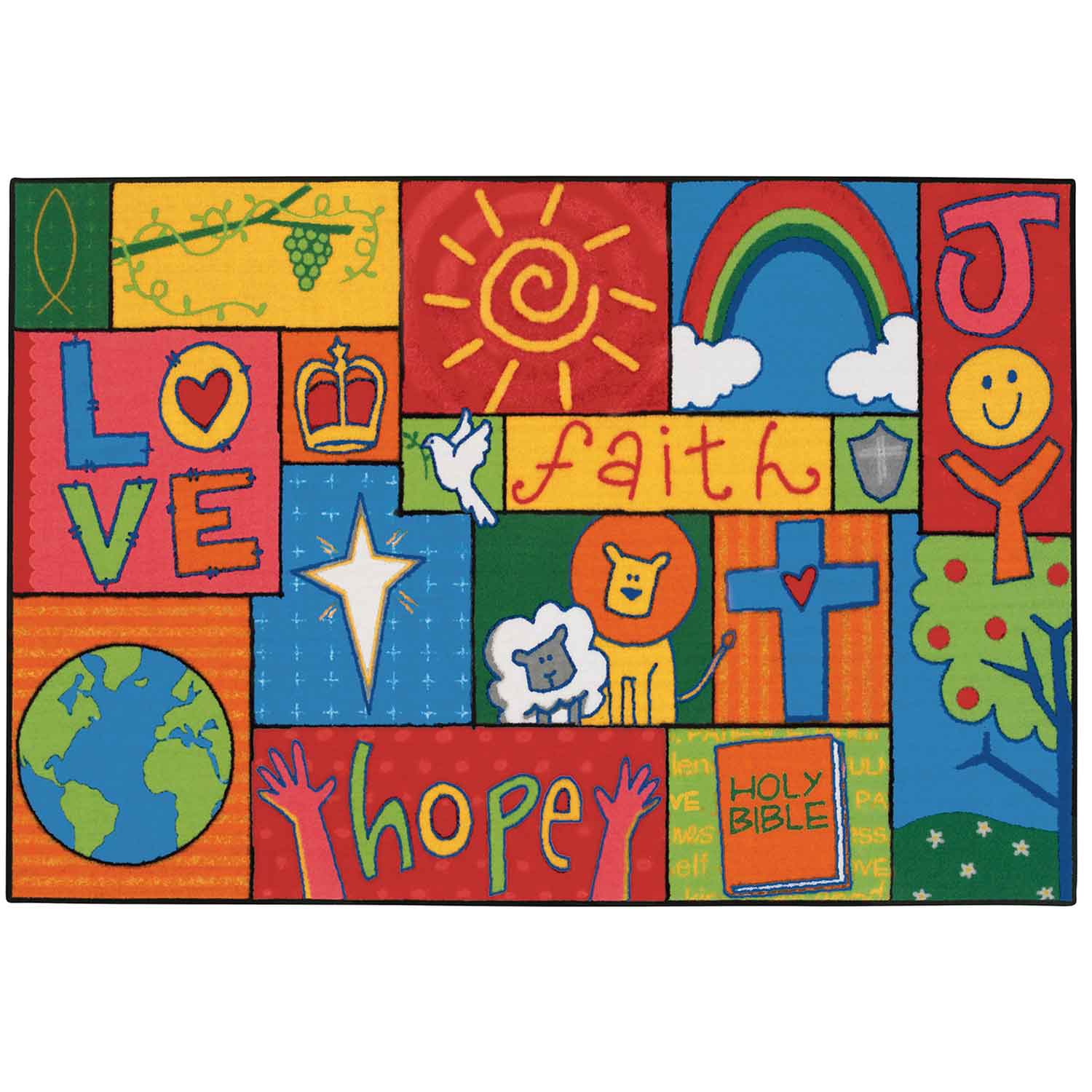KID$ Value Classroom Rugs™, Inspirational Patchwork