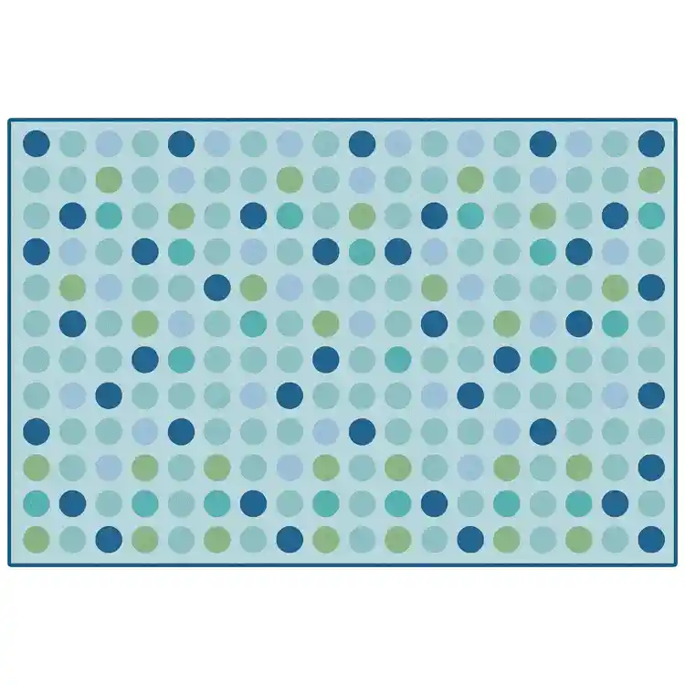 KID$ Value Classroom Rugs™, Microdots, Rectangle 3' x 4'6" Light Blue