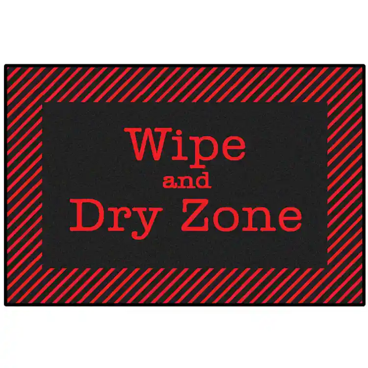 Healthy Habits Collection™ Wipe & Dry Mat, Red & Black