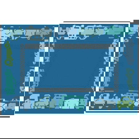 KID$ Value Classroom Rugs™, All Autos Border