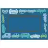 KID$ Value Classroom Rugs™, All Autos Border Rectangle 3'x4'6" Blue
