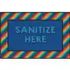 Healthy Habits Collection™ Sanitize Here Mat, Rainbow Stripe