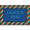 Healthy Habits Collection™ Sanitize Here Mat, Rainbow Stripe