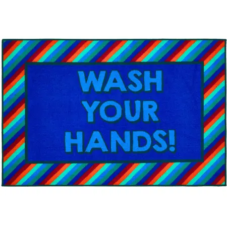 Healthy Habits Collection™ Rainbow Stripe Wash Your Hands Mat