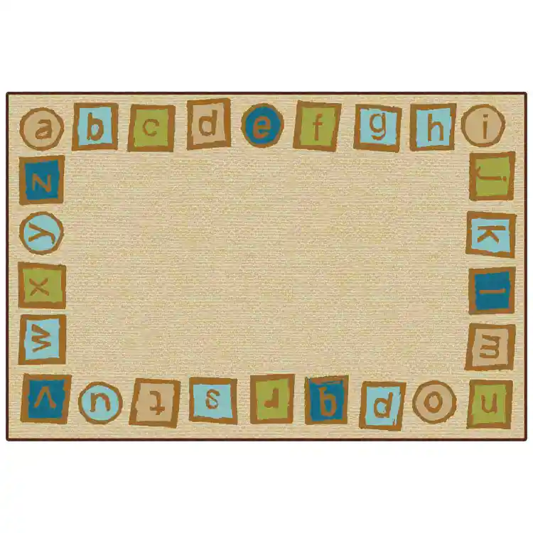 KID$ Value Classroom Rug™, Alphabet Blocks Border