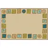 KID$ Value Classroom Rug™, Alphabet Blocks Border