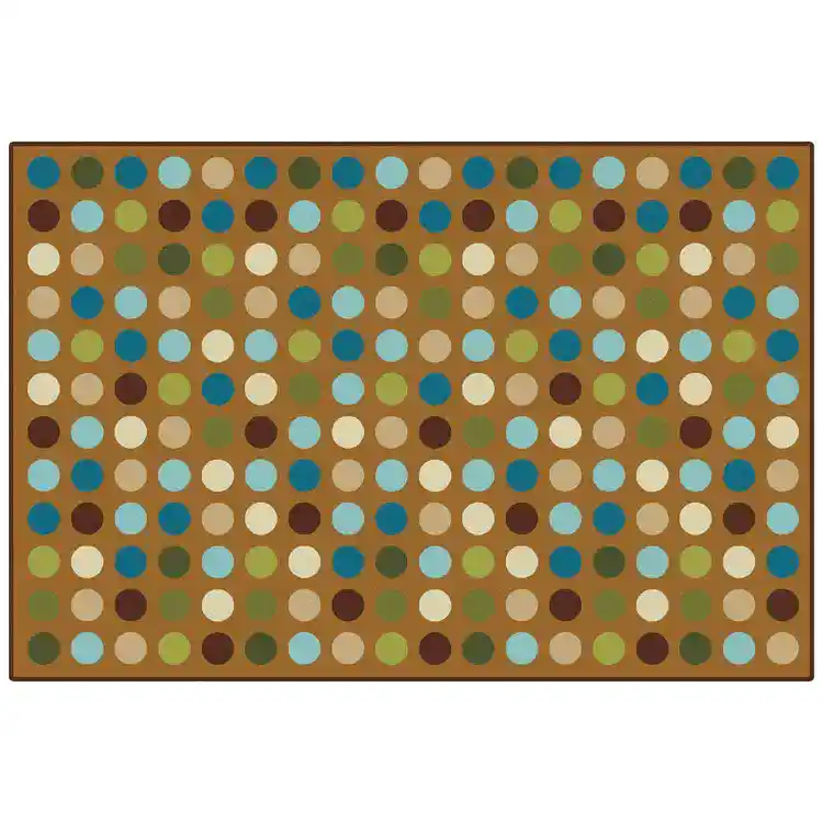 KID$ Value Classroom Rugs™, Microdots, Rectangle 3' x 4'6" Brown