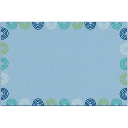 KIDSoft™ Rainbows Border Rug, Soft Colors
